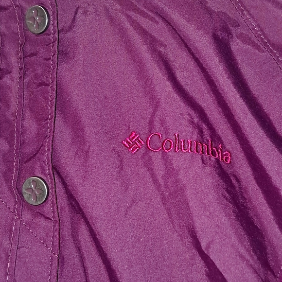 Columbia Omni-Tech 3-N-1 Woman's Large Full Zip Hooded Jacket. Purple - Picture 5 of 16